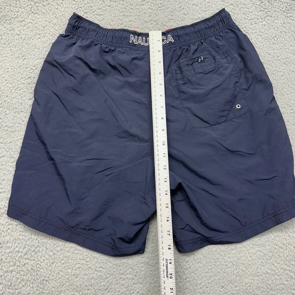 Nautica VDR‎ 693 311 Mens Size Medium Swim Trunks Shorts Blue Nylon / Polyester